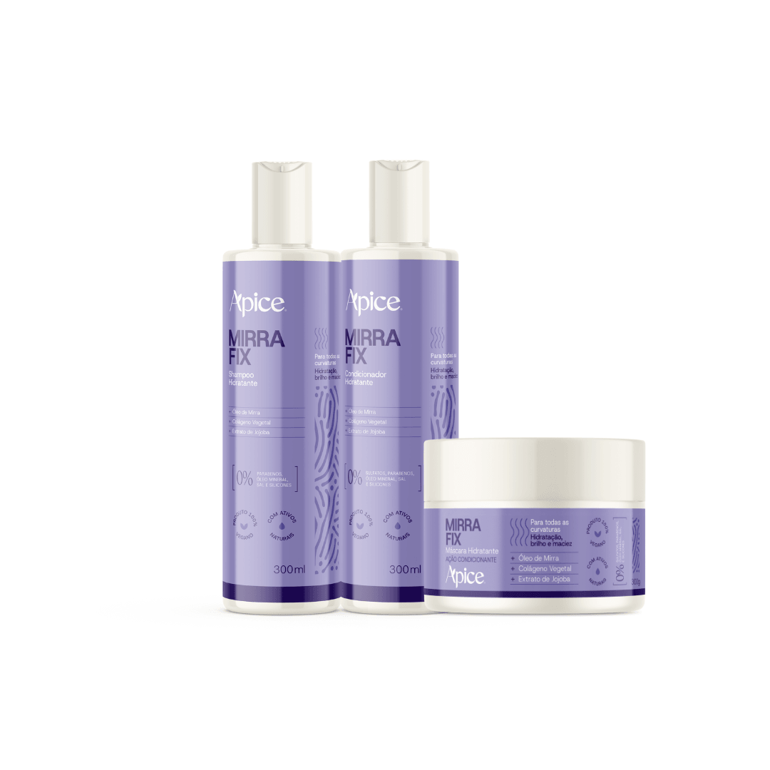 Kit Mirra Fix - Shampoo, Condicionador e Máscara (3 ITENS)