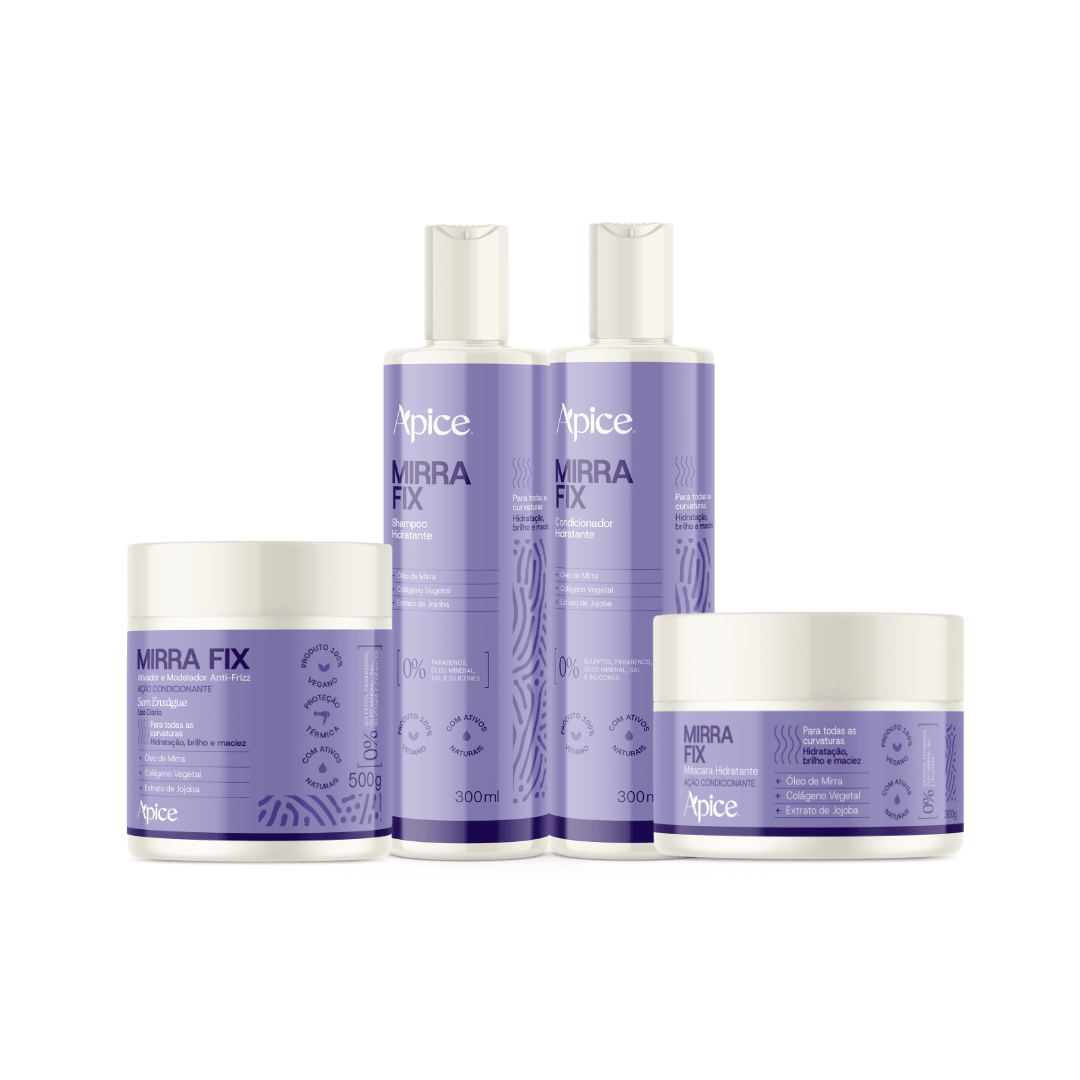 Kit Mirra Fix - Shampoo, Condicionador, Máscara e Ativador (4 ITENS)