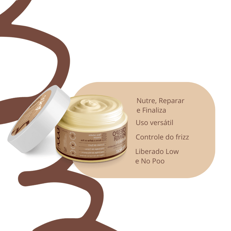 Kit Crespo Power - Co Wash, Condicionador, Gelatina, Mousse e Manteiga (5 itens)