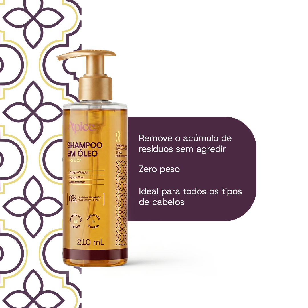 Kit Cachos Hidratação - Shampoo em Óleo e Óleos Árabes Ápice