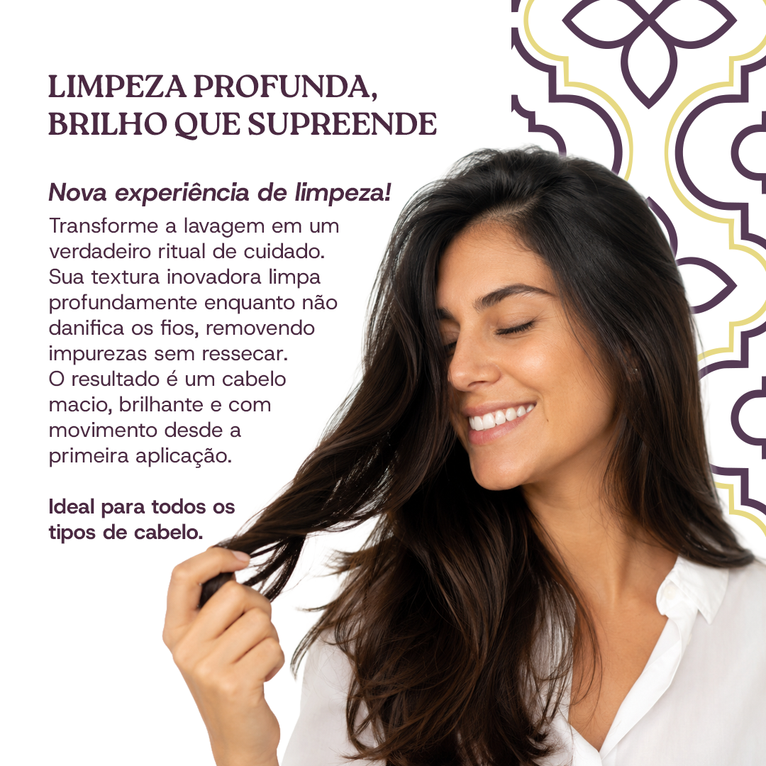 KIT CRESPO BRILHO INTACTO - Shampoo em óleo, Condicionador, Gelatina, Máscara e Creme de Pentear