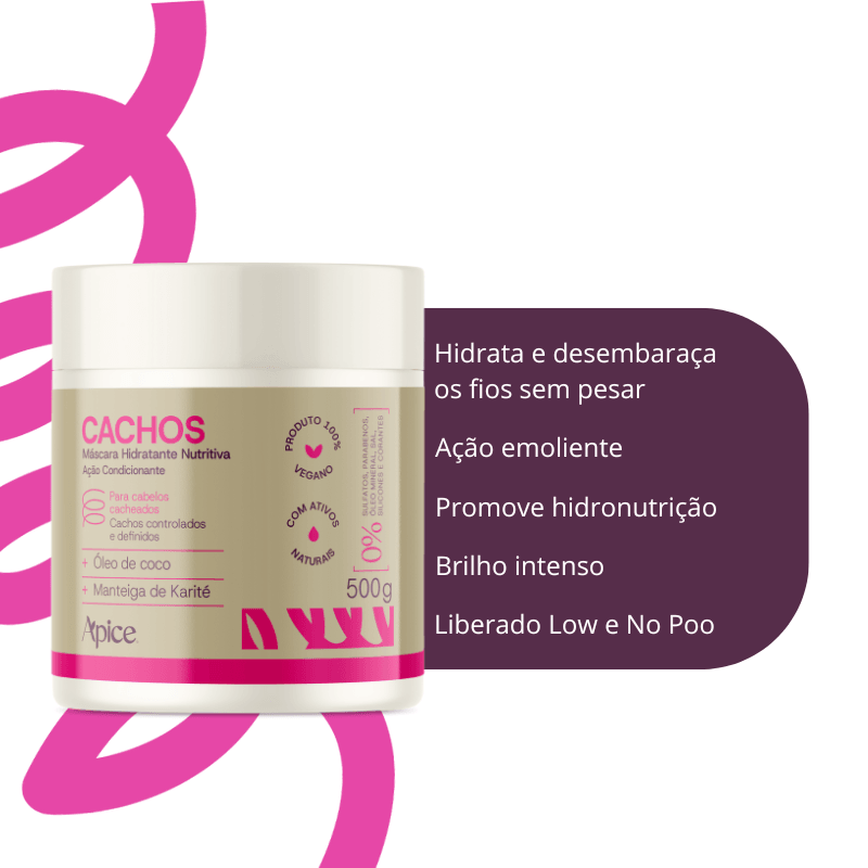Kitão Cachos Essence - Shampoo, Ativador, Gelatina e Máscara (4 ITENS)
