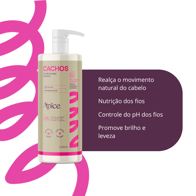 Kitão Cachos Essence - Shampoo, Condicionador, Ativador, Gelatina e Mascara (5 itens)