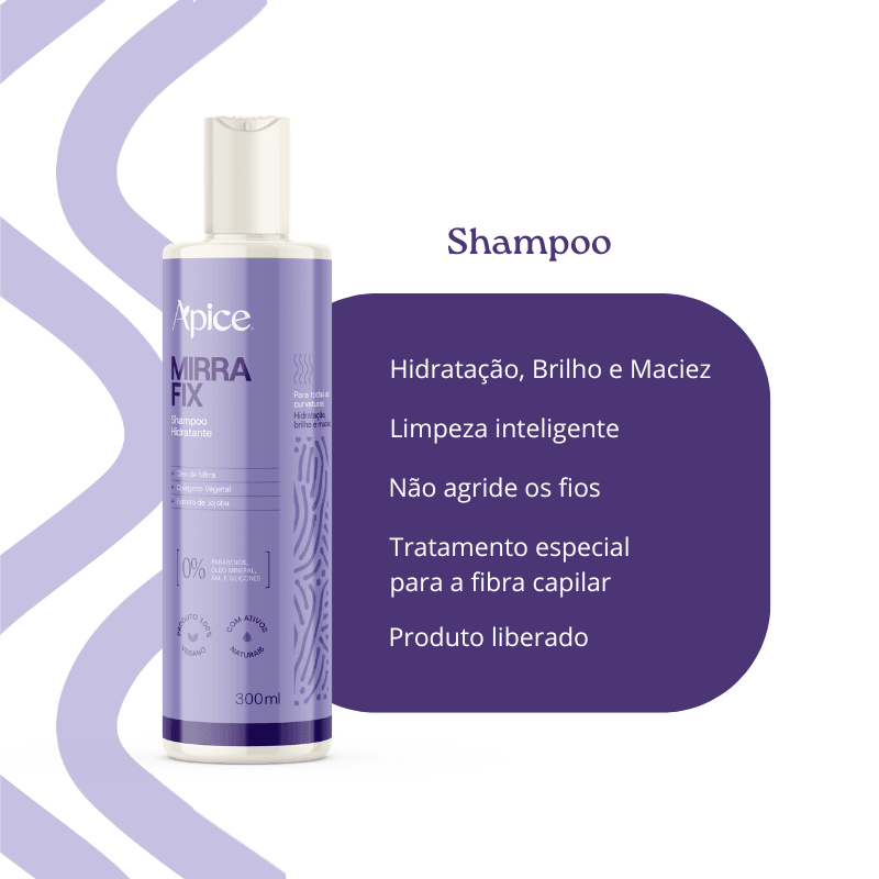 Kit Mirra Fix - Shampoo, Condicionador, Máscara e Ativador (4 ITENS)