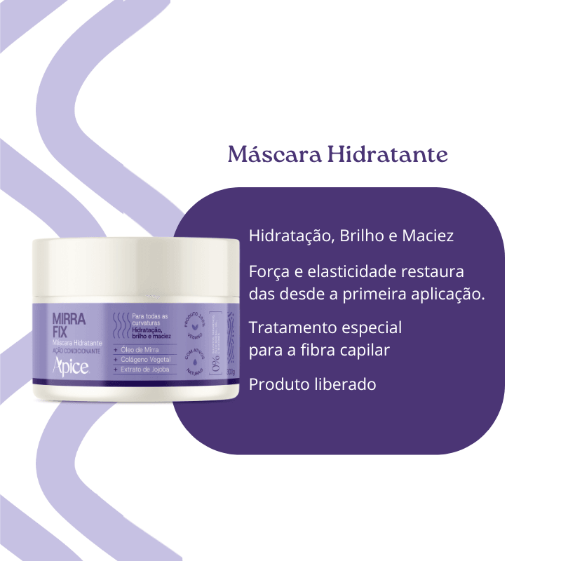 Kit Mirra Fix - Shampoo, Condicionador, Máscara e Gelatina (4 ITENS)