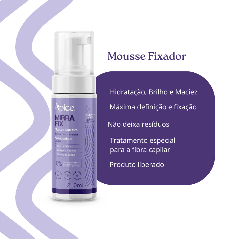 Kit Mirra Fix - Ativador, Gelatina, Mousse e Óleo (4 ITENS)