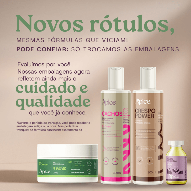Kitão Crespo Power - Co Wash, Condicionador, Máscara e Creme de Pentear (4 ITENS)