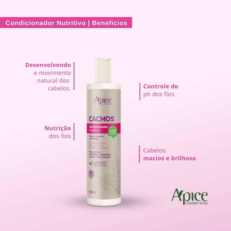 Kit Cachos - Shampoo, Condicionador, Gelatina, Máscara, Ativador e Spray Finalizador (6 itens)