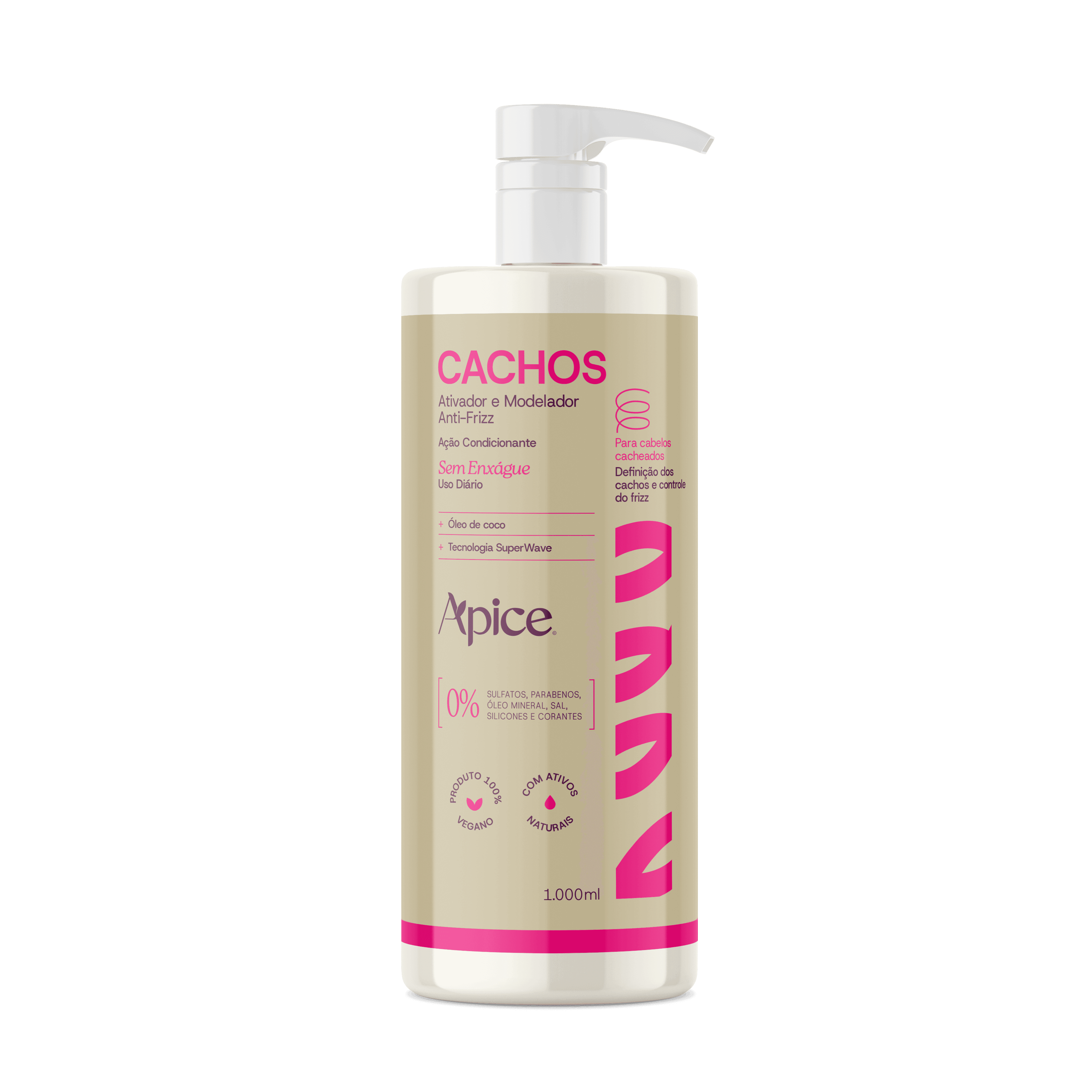 Ativador e Modelador Anti-Frizz Cachos Essence 1000 ML