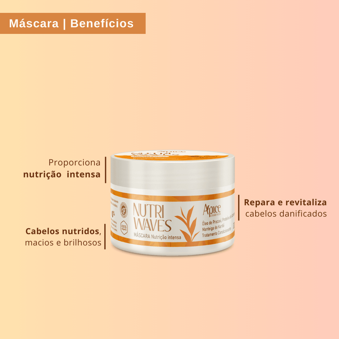 Máscara Nutri Waves Nutrição Intensa 300G - Tratamento Condicionante