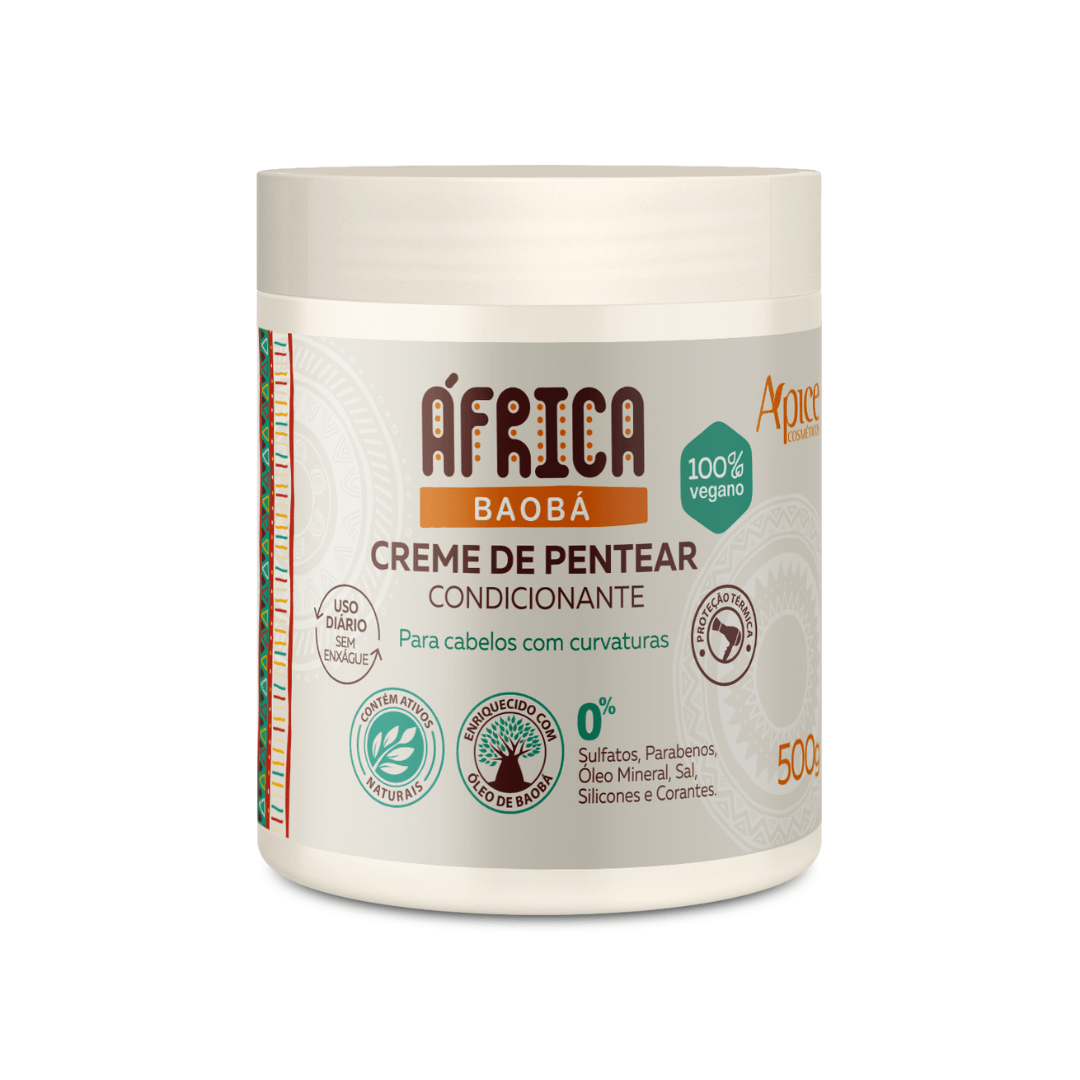 Creme de Pentear África Baobá 500g No Poo Low Poo da Ápice